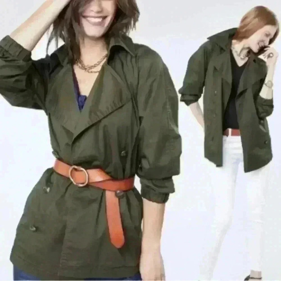 CAbi Olive Green Loose Fit Lightweight Utility Expedition Jacket Coat - Picture 1 of 12